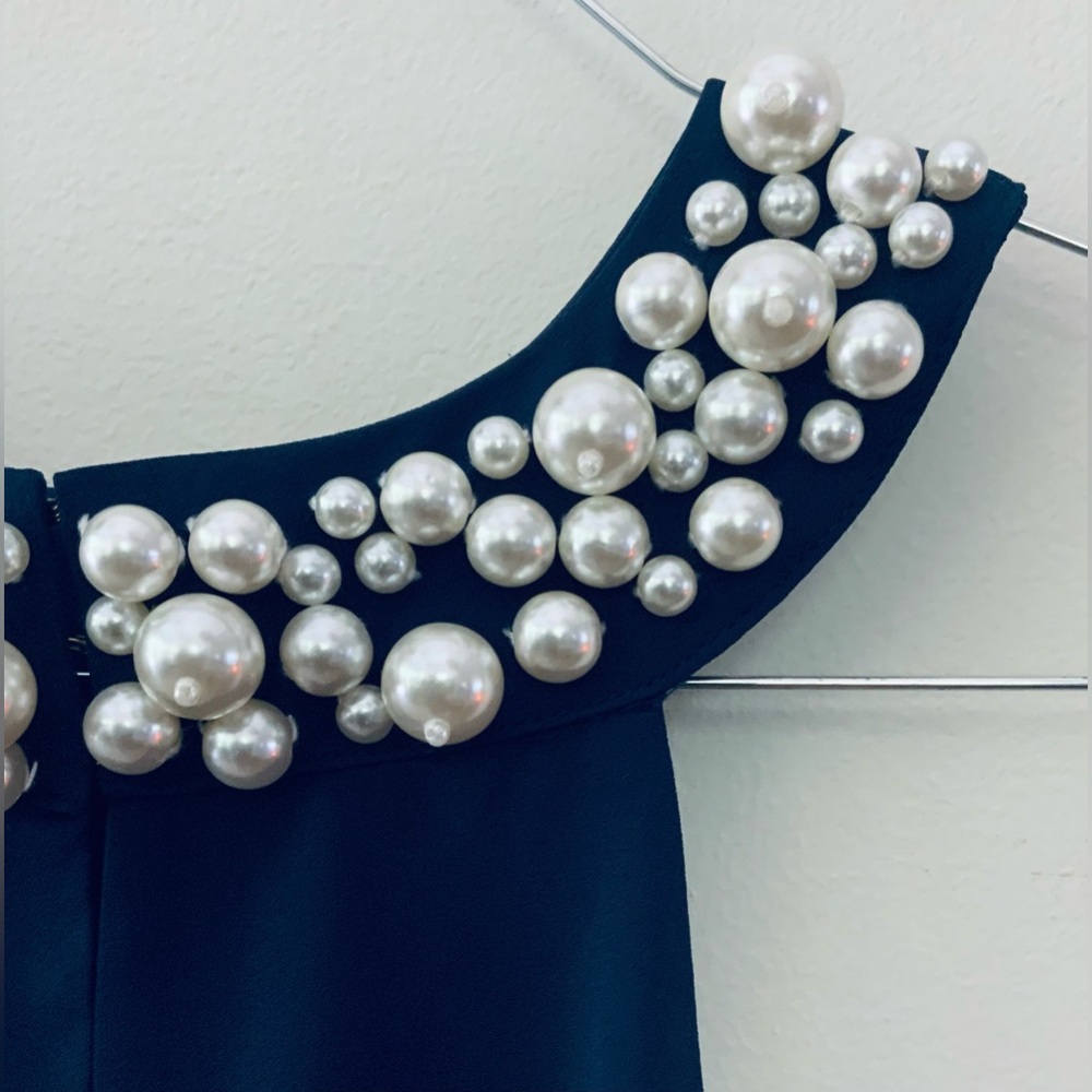 Lilly Pulitzer Shawn Top Pearl Beaded Collar Sleeveless Blouse Women's Size XS - Picture 8 of 9